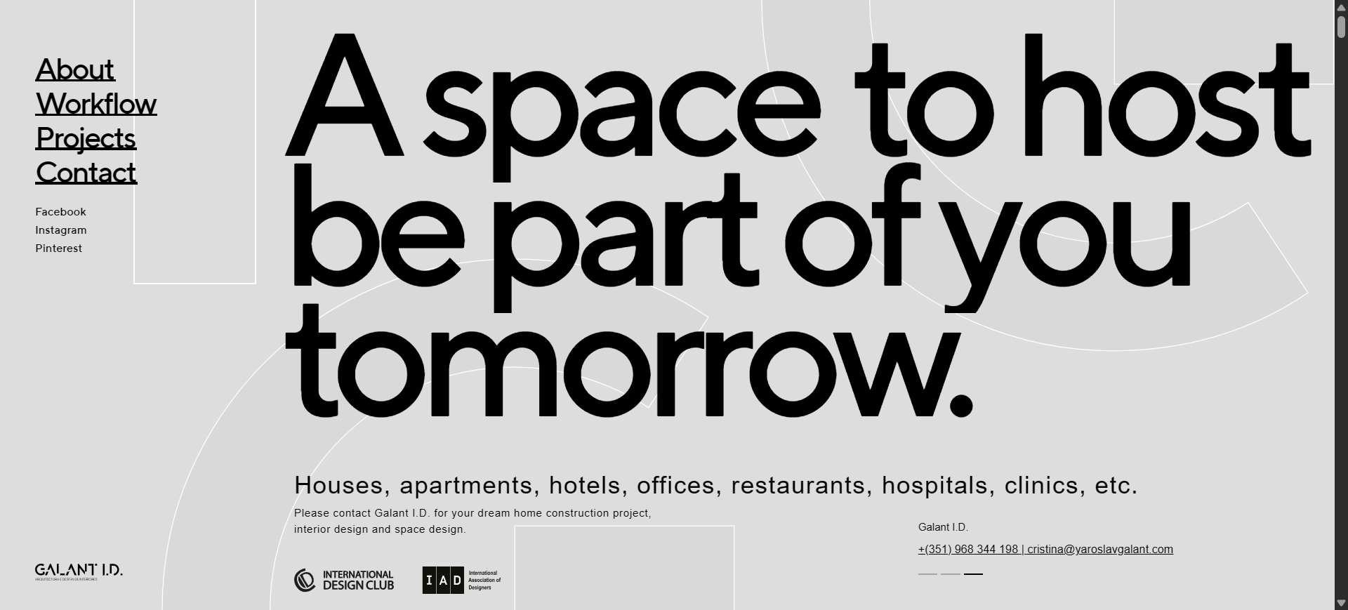 Screenshot of yaroslavgalant.com website